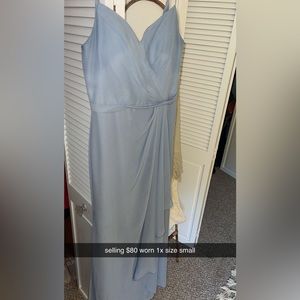 blue bridesmaid dress